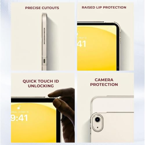 Image of MOCA Case for iPad (A16) 11th Generation 11 Inch 2025 10th Generation 2022 iPad 10.9 Inch Slim Stand Hard Shell Back Protective Smart Cover for 10.9 inch iPad 10th Gen 2022 Release A2696 A2757 A2777