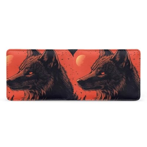 Image of Coldinair Cool Wolf Kids Wallet for Boys with Wallet Card,Novelty Bifold Wallets With Coin Pocket Id Window for Kids, Boys, Teen
