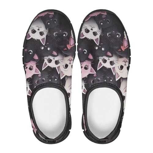 Children Cats Pattern Running Shoes Low-Cut Polyester Fabric Sneakers for Boys Girls Big Kids Little Kids Casual Tennis Shoes2