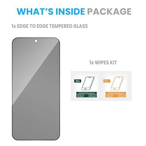 Image of FIRST MART Privacy Tempered Glass for OnePlus 13s & OnePlus 13T | Anti-Spy Screen Protector, Edge-to-Edge 9H Scratch Protection, Case-Friendly | Pack of 1
