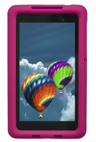 Bobj Rugged Case for Nexus 7 FHD 2013 Model Tablet - BobjGear Custom Fit - Patented Venting - Sound Amplification - BobjBounces Kid Friendly (Not for 1st Generation 2012 Nexus 7) (Rockin' Raspberry)