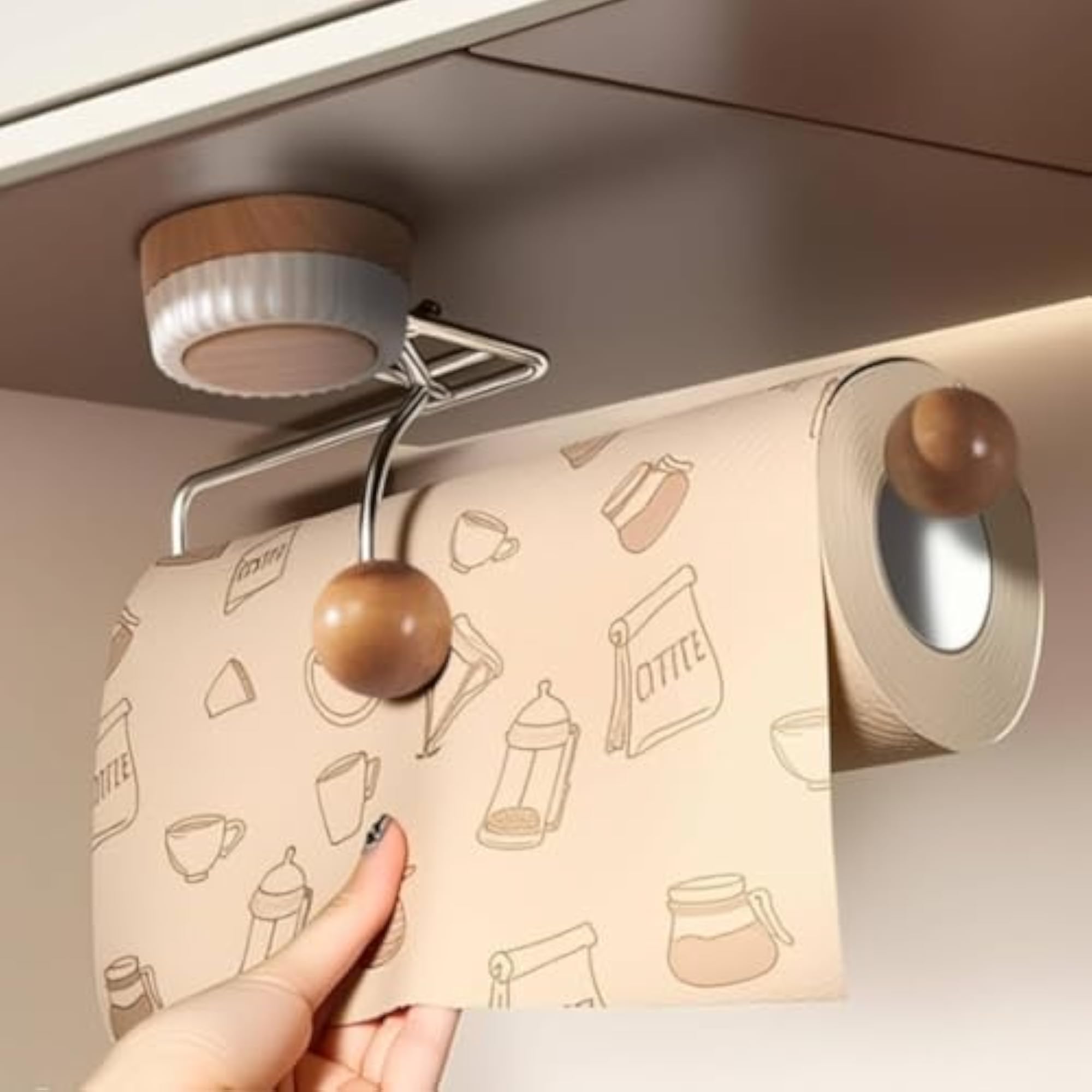 Multi-Purpose No-Drill Paper Towel Holder for Kitchen