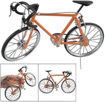 Ruilogod Orange Frame Curved Handlebar Road Bike Gift