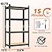 Notmise Garage Shelving Unit, Heavy Duty Adjustable Storage Shelves, Metal & Wood Pantry Shelf Organizer, 2000 lbs Capacity Shelves for Heavy Tools and Equipment, 4Tier-23.6