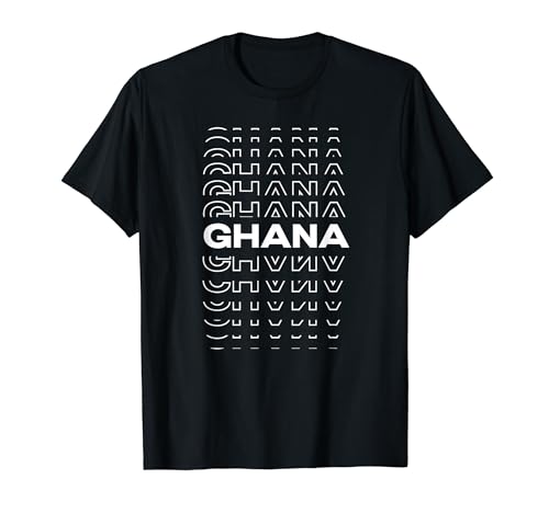 País minimalista - Gráfico moderno Ghana Camiseta