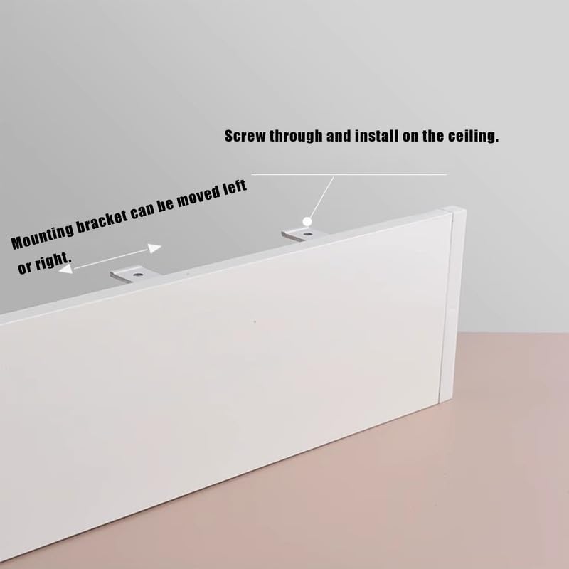 Marco de cenefa opaca de techo de 480 cm, cubierta de panel para puerta corredera 6