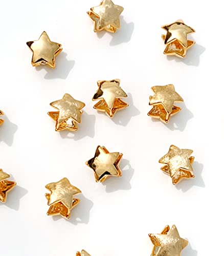 OZEL - Star Earrings for Women -14K Gold, White Gold Plated - Made in KOREA - Unique Star Reversible Huggie Gold Earrings2