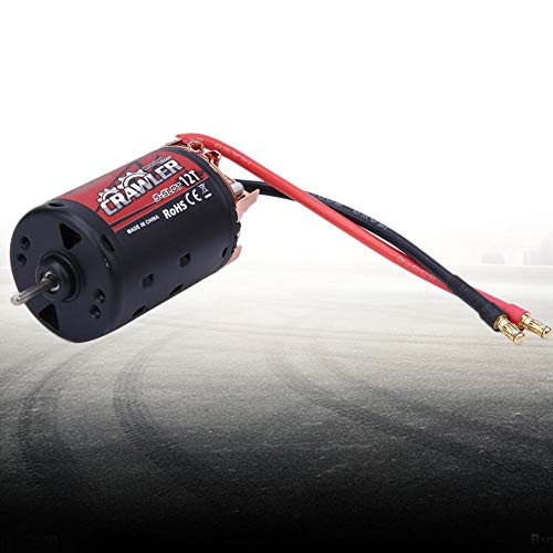 RC-Automotor, 80mm x 36mm, RC Motor 550, Metall + Kunststoff, Hohes Drehmoment, Bürstenmotor 5-Slot-RC-Motor Kompatibel mit 1/10 RC Crawler Car(12T)