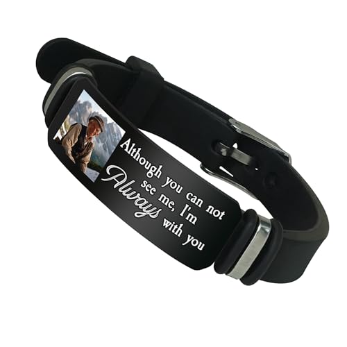 Personalized Photo Memorial Bracelet - Engraved Picture Name & Custom Silicone ID Bracelet2