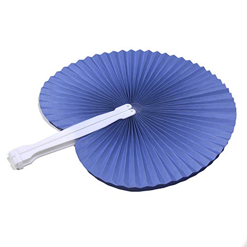 Bestage 20 Pack Folding Handheld Fans Paper Navy Wedding Round Shaped Accordion Fans Assortment With Plastic Handle For Birthday Party Favors Kids Supplies #TOP4