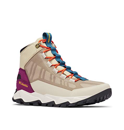 Columbia mens Flow Borough Mid Hiking Shoe, Ancient Fossil/Tangy Orange, 11 US