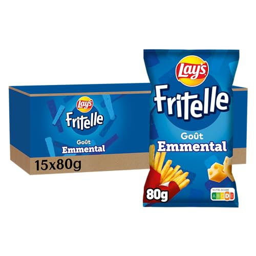 Lay's - Lay's Fritelle Goût Emmental 80g - Lot de 15