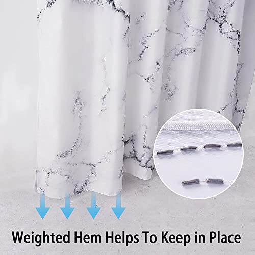 JARAGAR Shower Curtain, Polyester Fabric Waterproof Bathroom Curtains Marble Pattern Shower Curtains Mould Proof Resistant Bath Curtains, 71 x 71 inch - Cosy Home Interiors JARAGAR Shower Curtain, Polyester Fabric Waterproof Bathroom Curtains Marble Pattern Shower Curtains Mould Proof Resistant Bath Curtains, 71 x 71 inch - Image 4