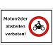 Produktbild Sticker-Designs 30cm! Aufkleber-Folie Wetterfest Made IN Germany Motorräder Roller abstellen verboten Nicht erlaubt S403 UV&Waschanlagenfest-Profi Qualität