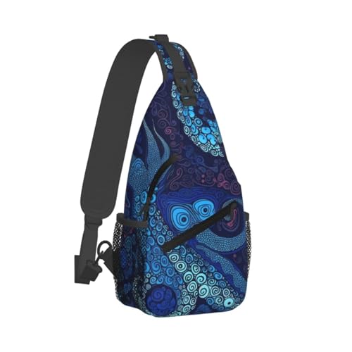 Mochila tipo sling negra para senderismo y viaje miniatura 1