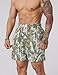 Flygo Men's Graphic Print Camo Shorts Fashion Designer Workout Shorts Retro Casual Cool Streetwear Short Pants(03MapleLeafGreen-XXL)