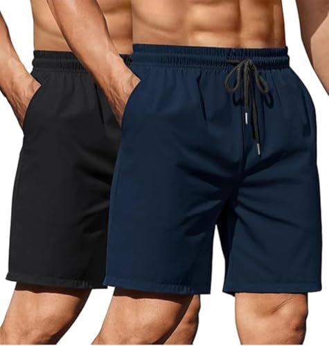 Image of Boxer Shorts for Men |Regular Fit Ultralight All Day Polyester Short with Two Side Zipper Pockets (C31)