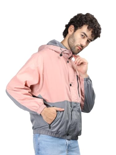 Image of CHKOKKO Sunscreen Jacket for Men Windcheater Hooded Zipper Sports Jacket | UV Protection | Sun Protective | Lightweight Water Resistant | Riding Biker | Outdoor Travel Gym Running
