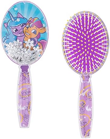 Hair Brush with Magical Sparkling Stars Confetti Hair Brush - Kids Hair Brush Ages 3+