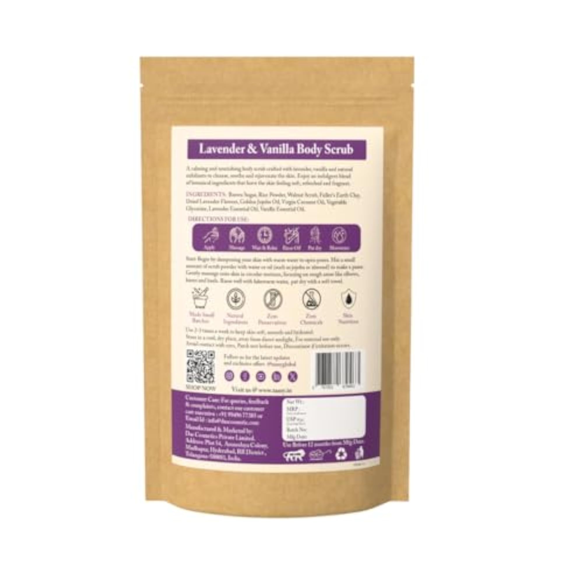 Lavender & Vanilla Body Scrub for Smooth, Radiant Skin