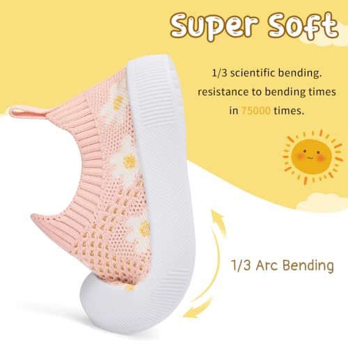 Image of BACSAC Baby Toddler Unisex Infant Shoes Boys Girls Beige Mesh Breathable Non-Slip Soles 6-36 Months
