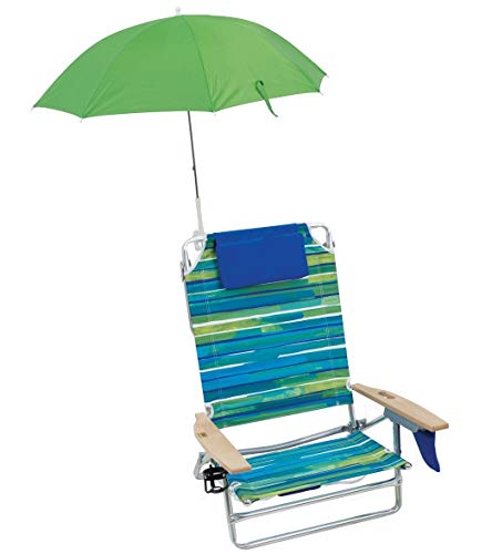 Clamp on Beach Chair Clamp Umbrella- 4 Foot - Small - Many Colors (Lime)