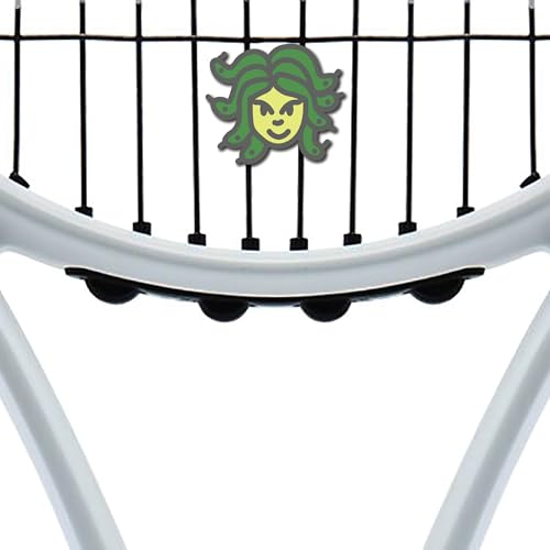 Racquet Inc. - Tennis Racket Vibration Dampeners - Shock Absorbing, Reduces String Vibration for Better Control & Comfort - Universal Fit for All Racquets - 2 Pack (Medusa)