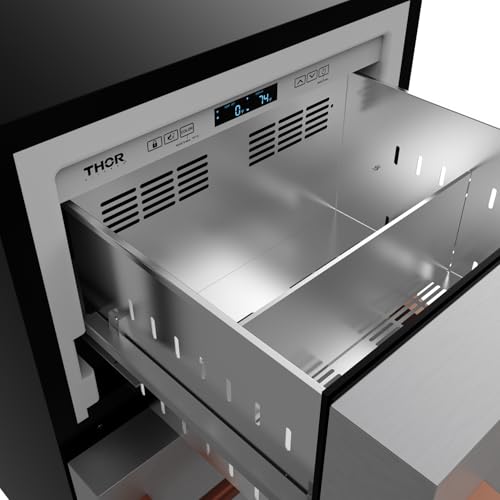Image of 24 Inch Undercounter Built-In /Freestanding Drawer Freezer - Stainless Steel /Rose Gold | Gordon Ramsay Series
