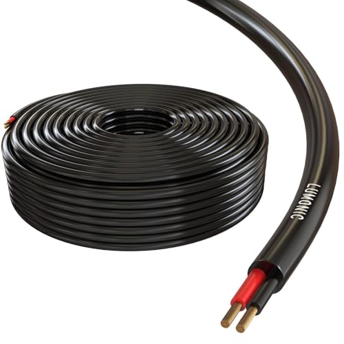 Câble haut-parleur 4mm² Lumonic 50m noir pour une installation audio hi-fi