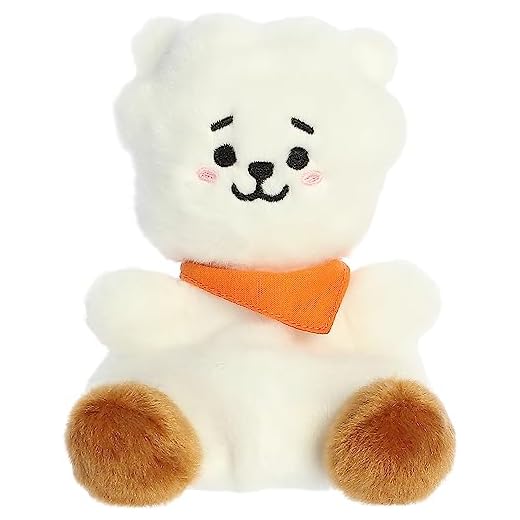 Aurora® Lovable BT21 Palm Pals™ RJ Stuffed Animal - Collectible Fun - Delightful Cuteness - White 5 Inches