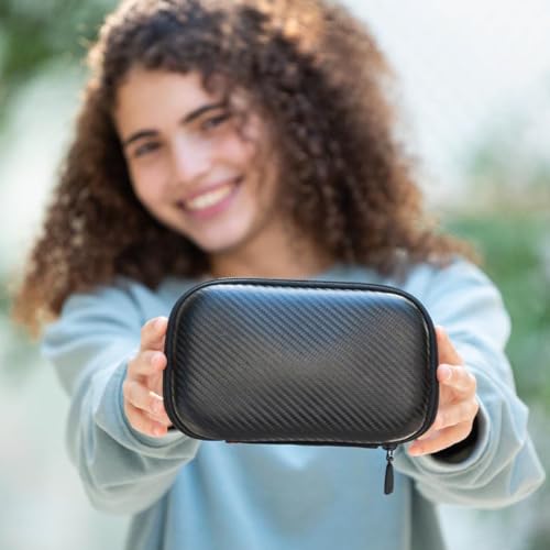 Image of ZIPIT Black Carbon Pencil Case, Durable Pencil Box Storage and Cable Holder