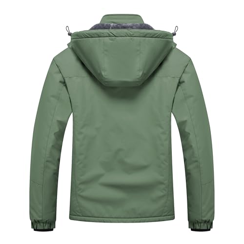 Image of WULFUL Men's Ski Jackets Warm Winter Snow Windbreaker Resistant Snowboard Fleece Coat Mountain Waterproof Parka with Hood