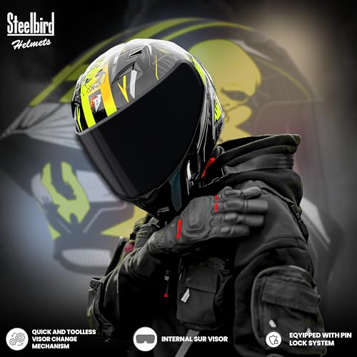 Image of Steelbird SBA-20 Strange ISI Certified Flip-Up Helmet for Men and Women