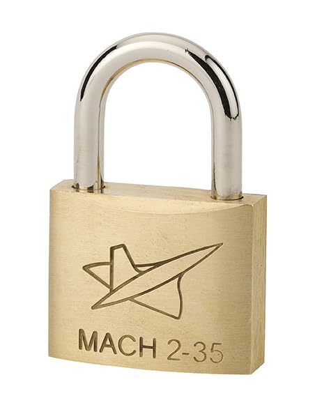 THIRARD 00021011 Cadenas FTH MH2 Padlock, Solid Brass Body and Hardened Shackle, 35mm Base, 2 Steel Toothed Keys, 35 mm - Image 2