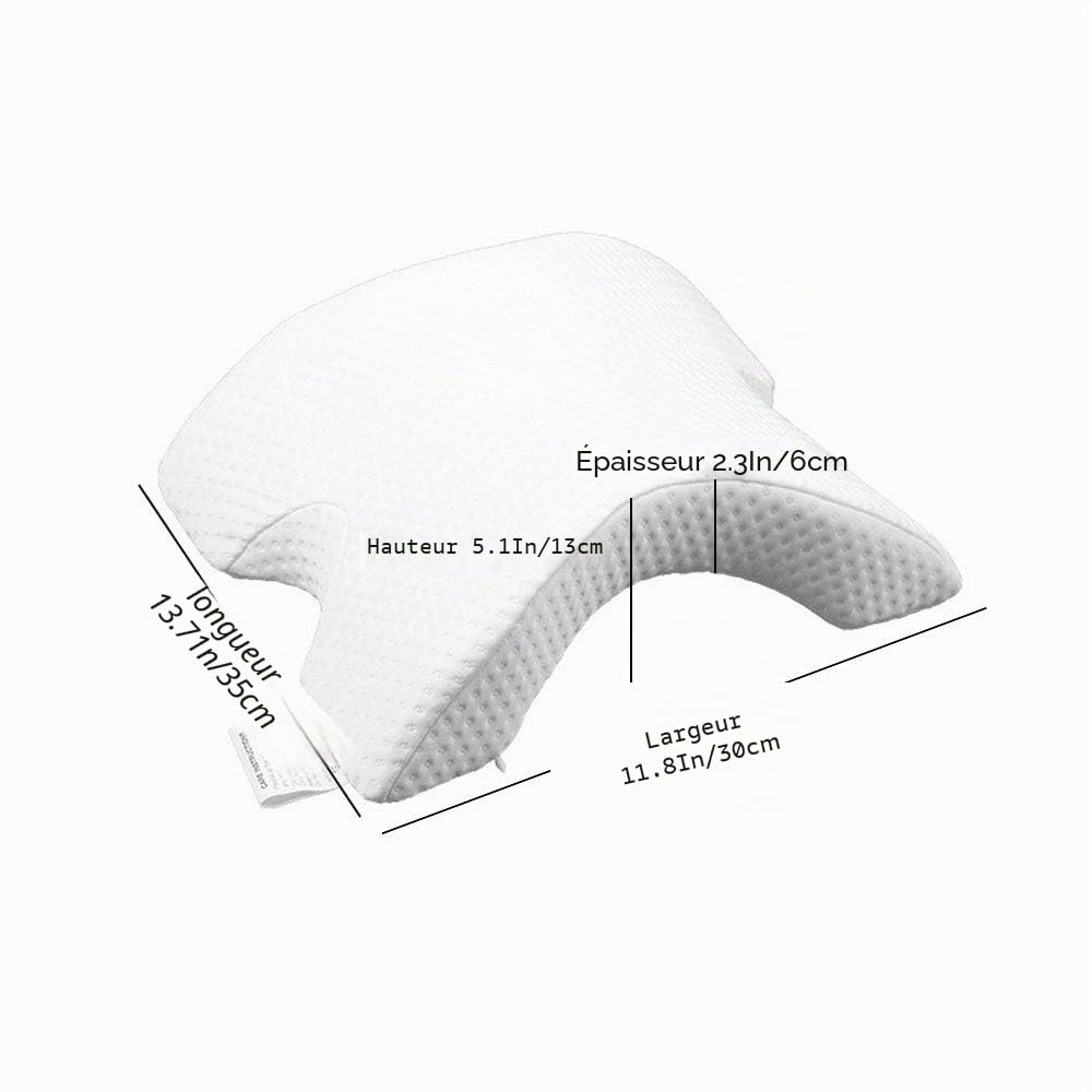 Oreiller Ergonomique pour La Nuque, Oreiller à mémoire de forme, Oreiller arqué Side Sleeper Arm Rest Pillow, Sommeil Profond soulagement de la Douleur coussin pour Couple
