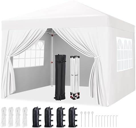 Yaheetech 10x10 Pop Up Canopy with 4 Removable Sidewalls, Portabl...