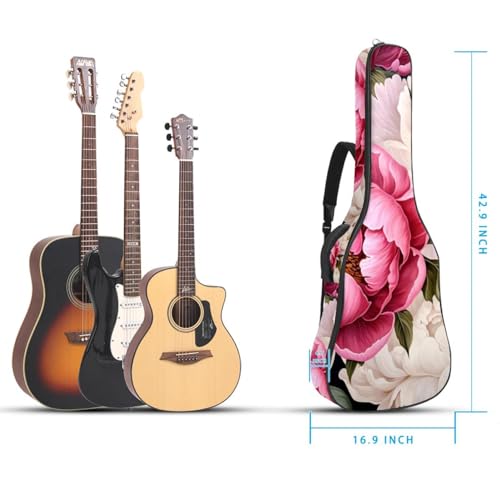 JRHEJTFZ Housse pour guitare acoustique de 1,9 cm d’épaisseur – Imperméable – Durable et élégant – Jolie pivoine, Multicolore 4., 42.9×16.9×4.7 in, Motif imprimé tendance - Les Beatles, Paul McCartney, John Lennon, RIngo Starr, George Harrison JRHEJTFZ Housse pour guitare acoustique de 1,9 cm d'épaisseur - Imperméable - Durable et élégant - Jolie pivoine, Multicolore 4., 42.9x16.9x4.7 in, Motif imprimé tendance – Image 6