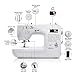 Sewing Machine Computerized Embroidery Sewing Machine with 60 Unique Built-in Stitch