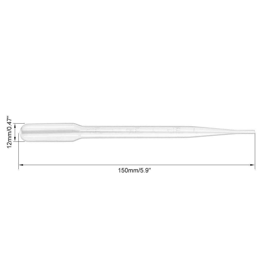 Utoolmart 10 pipette monouso in polietilene graduato monouso da 3 ml, contagocce, oli essenziali, strumento per il trucco