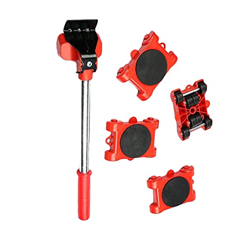 Elevador de móveis para serviço pesado | Rolos de rodas de transporte e conjunto de alavancas | Kit