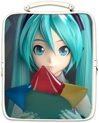 Japan Anime Hatsune Miku Custom Kid's School High-grade PU Leather Square Backpack Bag Shoulder Bag