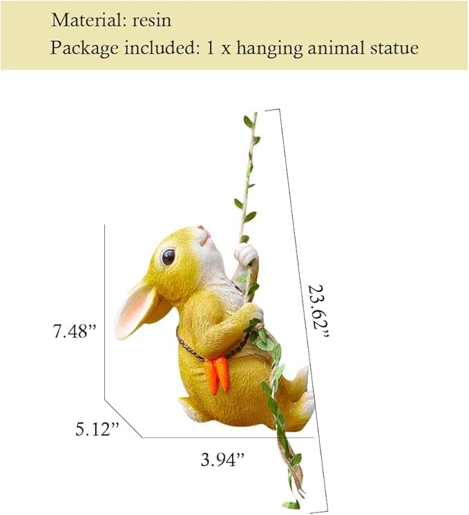 The Decorshed Outdoor Climbing and Tree Climbing Animals, Terrace, Garden, Balcony, Courtyard Decorations, and Animal Home Decoration (Bunny) - Image 4 thumbnail