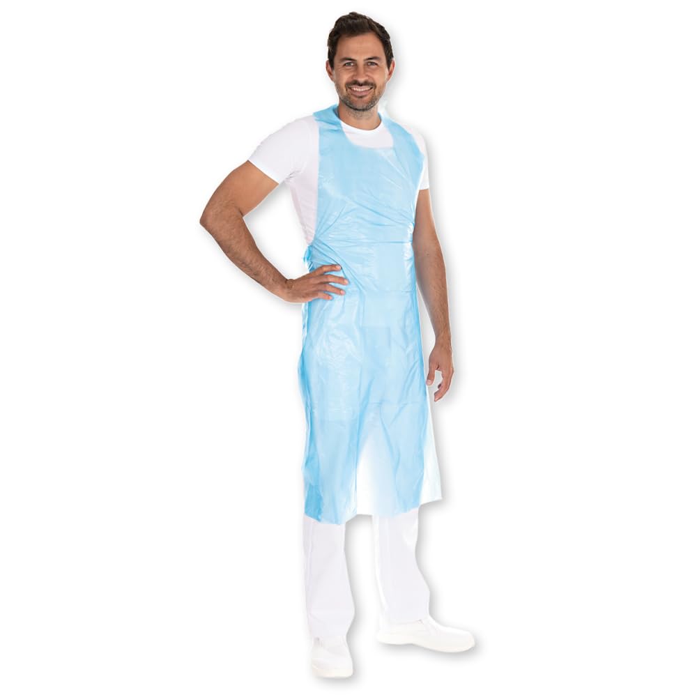 FRANZ MENSCH 1000 Stück Hygonorm Einwegschürzen ca. 12 my | HDPE, white, 12my, L: 125cm, B: 70cm, Box, Einwegschürzen, Plastikschürzen, Einmalschürzen