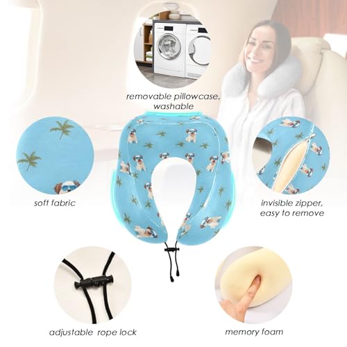 Almohada de cuello espuma viscoelástica portátil redonda miniatura 2