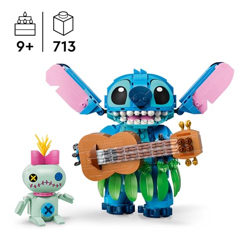 LEGO | Disney Stitch und Scrump - 2 Figuren mit Zubehör inkl. Ukulele als Zimmerdeko - Geburtstagsgeschenk für Mädchen, Jungen und Filmfans ab 9 Jahren - 43296 – Bild 4