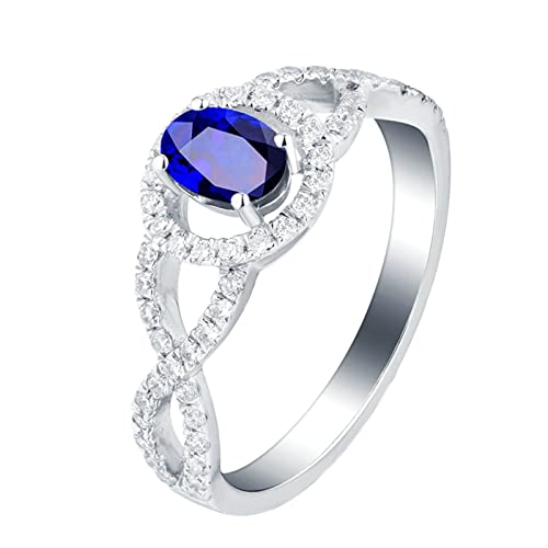 Bague Femme 18 carats et alliance en diamant ovale creux au quotidien
