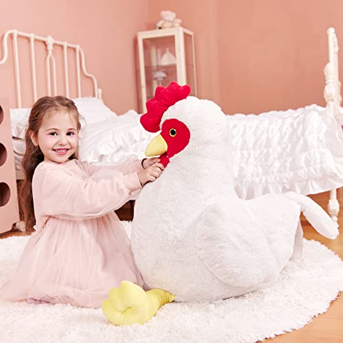 Image of IKASA Large Chicken Cuddly Toy Giant Hen Soft Toy, 60 cm Large Plush Toy, Jumbo XXL XL Stuffed Toys, Gift for Children