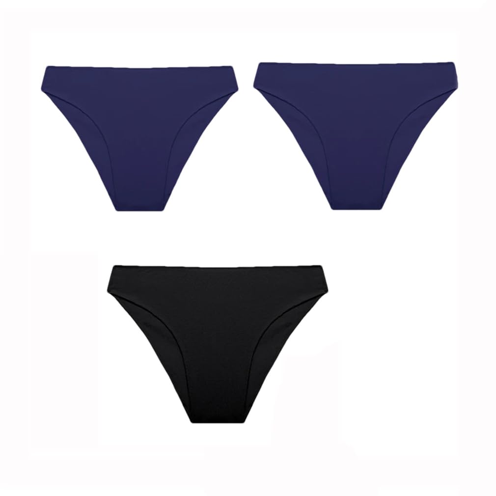 3PCS Set Panties Women Cotton Bikini Panties Woman Underwear Soft Breathable Underpants Solid Colors