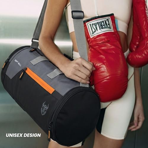 Image of Gym Bag for Men 29L with Shoe Compartment | Gym Bags for Man Waterproof Duffle Bag | Sports Travel Bag for Men & Women | Gym Duffle Bag for Men for Workout, Travel, Sports Black