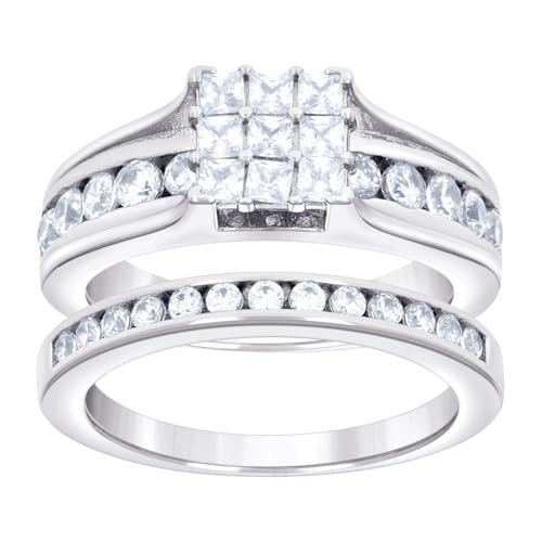 Bague moissanite duo en argent 925 étincelante de haute joaillerie
